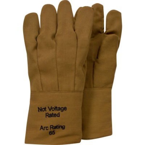 National Safety Apparel ArcGuard 14inL Nomex/Kevlar Gloves, 65 cal, Caramel,  G51KDQT14